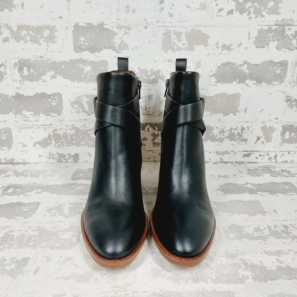 NEW Kork Ease Joelle Black Leather Ankle Boots H787 - Picture 9 of 13